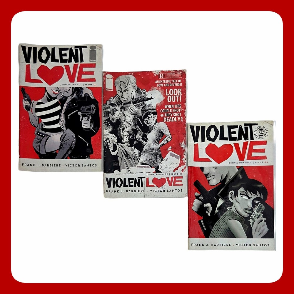 Violent Love Comic Lot Issues 01 05 06 Image Comics Barbiere Santos Crime